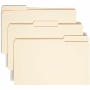 Smead 1/3 Tab Cut Legal Recycled Expanding File - 8 1/2" x 14" - 1 1/2" Expansion - Top Tab Location - Assorted Tab Position - 14 pt. Product Image 