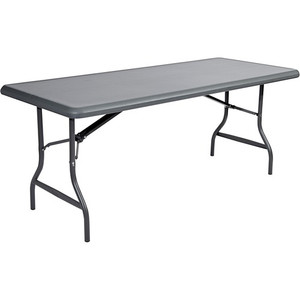 Iceberg IndestrucTable TOO 1200 Series Folding Table - Rectangle Top - Round Leg Base - Contemporary Style - 1200 lb Capacity - 30" Table Top Length x 72" Table Top Width x 1" Table Top Thickness x 1" Table Top Diameter Product Image 