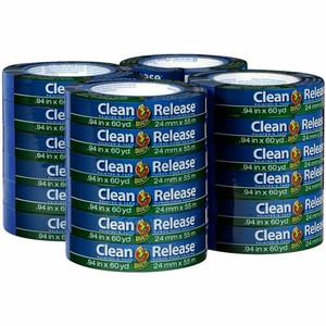 Duck Clean Release Blue Painter's Tape - 60 yd Length x 0.94" Width x 5.3 mil Thickness - 3" Core - Blue - Crepe Paper - UV Resistant Product Image 