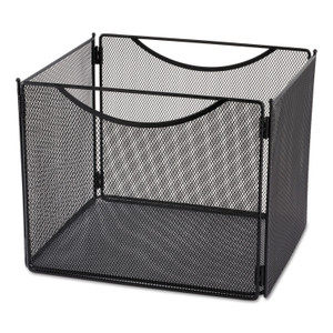 Safco Onyx Steel Mesh Desktop File Box - 10" Height x 12.50" Width x 11" Depth - (SAF2170BL) Product Image 