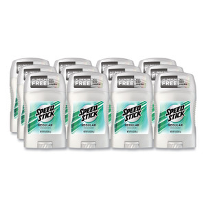 Speed Stick Deodorant, Regular Scent, 1.8 oz, White, 12/Carton (CPC94020) View Product Image