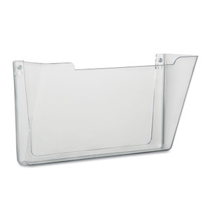 AbilityOne 7520015827273 SKILCRAFT Wall Hanging File, Letter Size, 13.25" x 4" x 14.88", Clear (NSN5827273) View Product Image