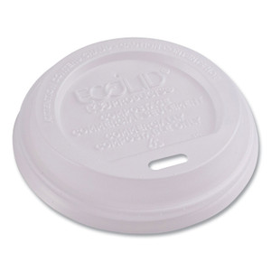 Eco-Products EcoLid Renewable/Compostable Hot Cup Lids, PLA, Fits 8 oz Hot Cups, 50/Packs, 16 Packs/Carton (ECOEPECOLID8) View Product Image