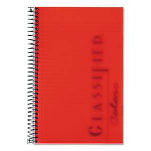 TOPS Color Notebooks, 1-Subject, Narrow Rule, Ruby Red Cover, (100) 8.5 x 5.5 White Sheets View Product Image