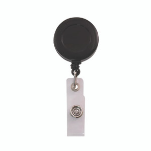 Advantus Snap Clip Retractable ID Reel - Black - (AVT75666) View Product Image