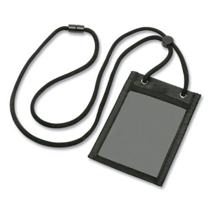 AbilityOne 8455016926541, SKILCRAFT Credential Holder, Vertical, 2.75 x 4, Black/Clear, 25/Box View Product Image