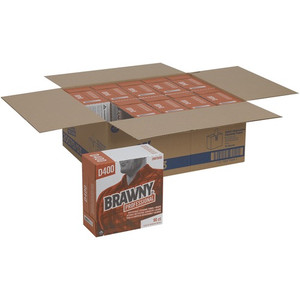 Brawny Professional D400 Disposable Cleaning Towels - 16.10" Width x 9.20" Length - White - 90/Box Product Image 