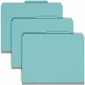 Smead SafeSHIELD 2/5 Tab Cut Letter Recycled Classification Folder - 8 1/2" x 11" - 3" Expansion - 2 x 2S Fastener(s) - 2" for Folder - Top Tab Location - (SMD14094) Product Image 
