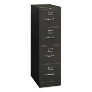 HON 310 Series Vertical File, 4 Letter-Size File Drawers, Charcoal, 15" x 26.5" x 52" View Product Image