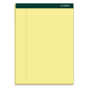 TOPS Double Docket Ruled Pads, Narrow Rule, 100 Canary-Yellow 8.5 x 11.75 Sheets, 6/Pack View Product Image