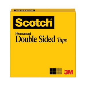 Scotch Double-Sided Tape, 3" Core, 0.5" x 36 yds, Clear View Product Image