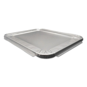 Durable Packaging Aluminum Steam Table Lids, Fits Heavy Duty Half-Size Pan, 10.56 x 13 x 0.63, 100/Carton (DPK8200100) View Product Image