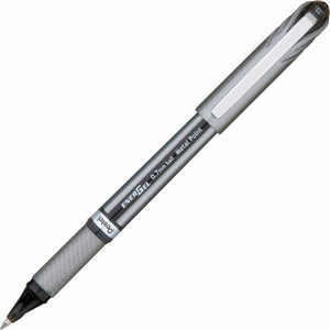 EnerGel EnerGel NV Liquid Gel Pens - 0.7 mm Medium Pen Point - Black Ink - Gel-based - Gray Barrel - Metal Tip Product Image 