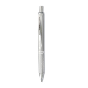 Pentel EnerGel Alloy RT Gel Pen, Retractable, Medium 0.7 mm, Black Ink, Chrome Barrel (PENBL407A) View Product Image