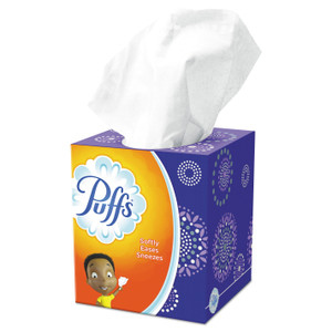 Puffs Facial Tissue, 2-Ply, White, 64 Sheets/Box, 24 Boxes/Carton (PGC84405) View Product Image