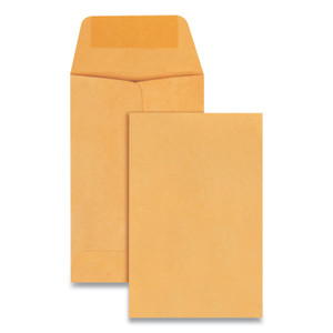 Quality Park Kraft Coin and Small Parts Envelope, #1, Extended Square Flap, Gummed Closure, 2.25 x 3.5, Brown Kraft, 500/Box View Product Image