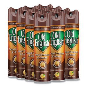OLD ENGLISH Furniture Polish, Fresh Lemon Scent, 12.5 oz Aerosol Spray, 12/Carton View Product Image