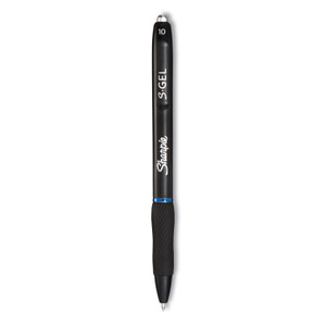 Sharpie S-Gel S-Gel High-Performance Gel Pen, Retractable, Bold 1 mm, Blue Ink, Black Barrel, 36/Pack (SAN2096127) View Product Image
