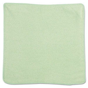 Rubbermaid Commercial Microfiber Cleaning Cloths, 12 x 12, Green, 24/Pack (RCP1820578) View Product Image