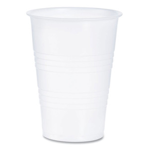 Dart High-Impact Polystyrene Cold Cups, 10 oz, Plastic, Translucent, 100/Sleeve, 25 Sleeves/Carton View Product Image