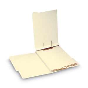 Smead Stackable Folder Dividers with Fasteners, 1/5-Cut Bottom Tab, 1 Fastener, Letter Size, Manila, 4 Dividers/Set, 50 Sets View Product Image