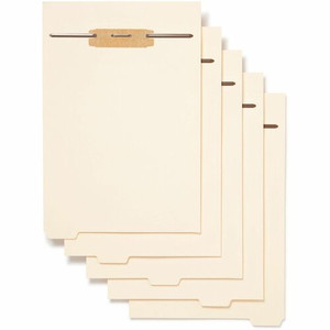 Smead 1/5 Tab Cut Letter Folder Divider with Fastener - Assorted Tab(s) - 10% Recycled Product Image 