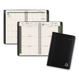 AT-A-GLANCE Recycled Weekly Block Format Appointment Book, 8.5 x 5.5, Black Cover, 12-Month (Jan to Dec): 2024 View Product Image