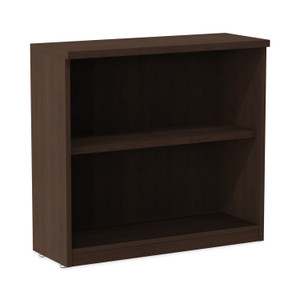 Alera Valencia Series Bookcase, Two-Shelf, 31.75w x 14d x 29.5h, Espresso (ALEVA633032ES) View Product Image