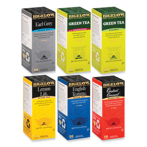 Bigelow Assorted Tea Packs, Six Flavors, 28/Box, 168/Carton BTC15577 (BTC15577) View Product Image