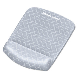 Fellowes PlushTouch Mouse Pad with Wrist Rest, 7.25 x 9.38, Lattice Design View Product Image