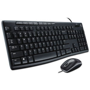 Logitech Wired Media Combo MK200, USB 2.0, Black Product Image 