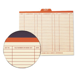 Smead Manila Out Guides, Printed Form Style, 1/5-Cut Top Tab, Out, 8.5 x 11, Manila, 100/Box View Product Image