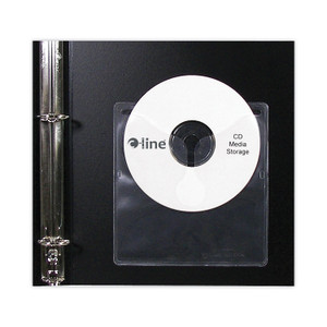C-Line Self-Adhesive CD Holder, 1 Disc Capacity, Clear, 10/Pack View Product Image