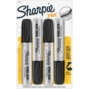 Sharpie King-Size Permanent Markers - Chisel Marker Point - Black Ink - Plastic Barrel Product Image 