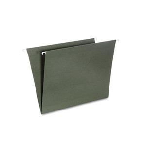 AbilityOne 7530013649496 SKILCRAFT Hanging File Folder, Letter Size, Straight Tabs, Green, 25/Box (NSN3649496) View Product Image