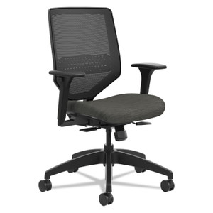 HON Solve Series Mesh Back Task Chair, Supports Up to 300 lb, 16" to 22" Seat Height, Ink Seat, Black Back/Base View Product Image