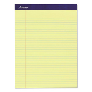 Ampad Legal Ruled Pads, Narrow Rule, 50 Canary-Yellow 8.5 x 11.75 Sheets, 4/Pack (TOP20215) View Product Image