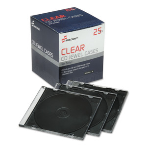 AbilityOne 7045015026513, SKILCRAFT Slim CD Case, Clear, 25/Pack (NSN5026513) View Product Image