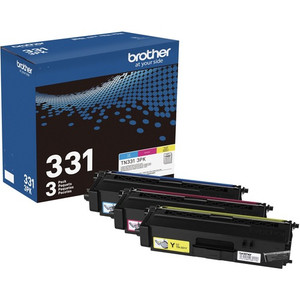 Brother TN331 Original Standard Yield Laser Toner Cartridge - Multi-pack - Cyan, Magenta, Yellow - 3 / Box Product Image 