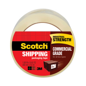 Scotch 3750 Commercial Grade Packaging Tape, 3" Core, 1.88" x 54.6 yds, Clear (MMM3750) View Product Image