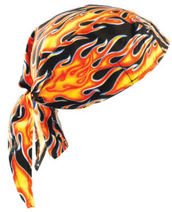 Occunomix Tuff Nougies Deluxe Tie Hats  One Size  Large Flames (561-Tn6-Fla) View Product Image