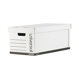 Universal Medium-Duty Easy Assembly Storage Box, Letter Files, White, 12/Carton View Product Image