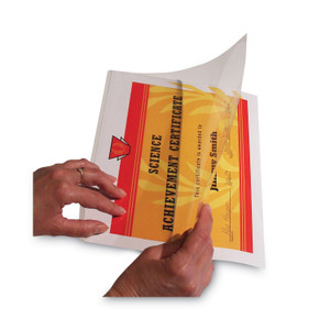 C-Line Quick Cover Laminating Pockets, 12 mil, 9.13" x 11.5", Gloss Clear, 25/Box (CLI65187) View Product Image