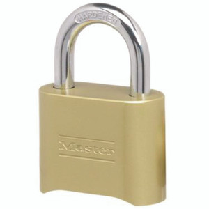 Master Lock Resettable Combination Padlock, 2" Wide, Brass View Product Image