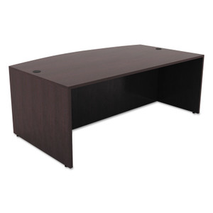 Alera Valencia Series Bow Front Desk Shell, 71" x 41.38" x 29.63", Espresso (ALEVA227236ES) View Product Image