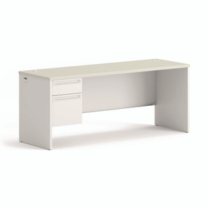 HON 38000 Series Single Pedestal Credenza, Left, 72w x 24d x 29.5h, Silver/Gray View Product Image