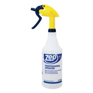 Zep Commercial Professional Spray Bottle, 32 oz, Blue/Gold/Clear, 36/Carton (ZPEHDPRO36CT) View Product Image
