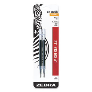 Zebra JF Refill for Jimnie, Sarasa, ecoSarasa, Orbitz, Z-Grip and GR8 Gel Roller Ball Pens, Medium Conical Tip, Black Ink, 2/Pack View Product Image