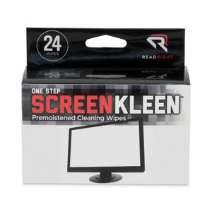 Read Right OneStep Screen Cleaner, 5 x 5, Unscented, 24/Box (REARR1209) View Product Image
