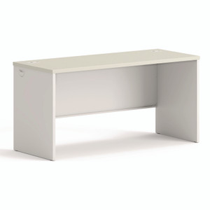 HON 38000 Series Desk Shell, 60" x 24" x 30", Light Gray/Silver View Product Image